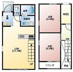 CANALメゾネット 2LDKの間取図画像