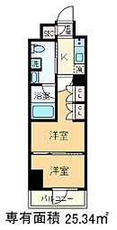 アークマーク王子 13階2Kの間取り