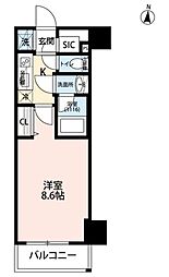 プレール・ドゥーク本所吾妻橋4 1Kの間取図画像
