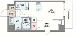 GRANSITE清澄 1DKの間取図画像