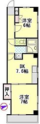 池田マンション 2DKの間取図画像