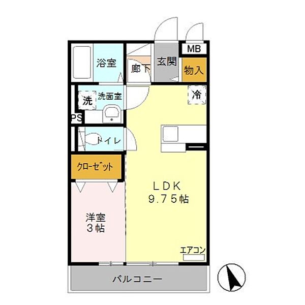 エスポワール（東豊田4） 105｜東京都日野市東豊田４丁目(賃貸アパート1LDK・1階・33.39㎡)の写真 その2