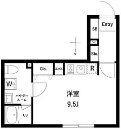 アーバンパーク方南町 ワンルームの間取図画像