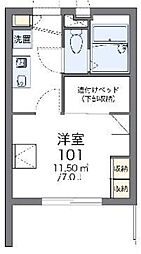 レオパレスマラナタハイツ 1Kの間取図画像