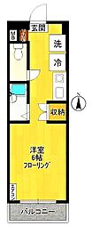 エスポワール,91 1Kの間取図画像