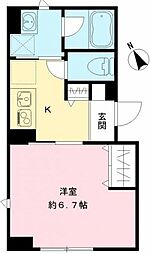 RAMIi中落合 1Kの間取図画像