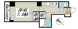 ラ・レジダンス・ド・鷺沼 1Kの間取図画像
