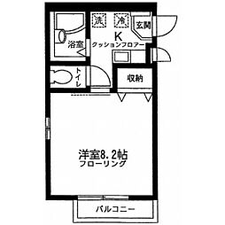 セイスタンツェ 1Kの間取図画像