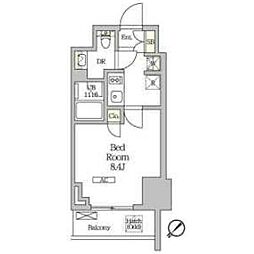 ラティエラ武蔵小山レジデンス 1Kの間取図画像