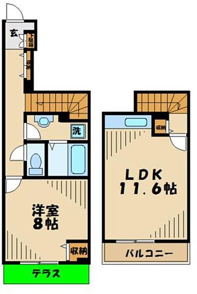 デュプレックス　セイザン 102｜神奈川県川崎市麻生区片平４丁目(賃貸アパート1LDK・1階・55.04㎡)の写真 その2