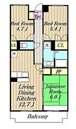 サンシャイン湘南 3LDKの間取図画像