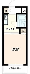ハイツベルグ上池台 1Kの間取図画像