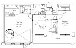 MFPR目黒タワー 2SLDKの間取図画像