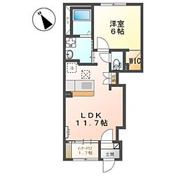 サザンウェーブ2 1LDKの間取図画像