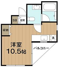 SKOG ワンルームの間取図画像