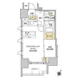 グレーシアフィット三軒茶屋 1LDKの間取図画像