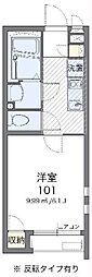 クレイノ杉山4 1Kの間取図画像