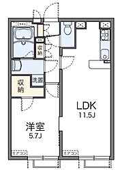 プリマベーラ中台2 1LDKの間取図画像