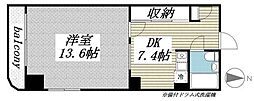 フォーラムイン東京 1DKの間取図画像