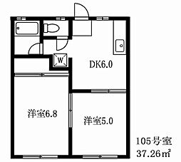 メゾンドール 1DKの間取図画像