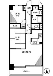 メゾンドール錦糸町ツイン 7階2LDKの間取り