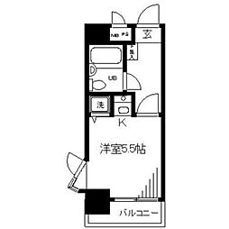 日神パレステージ藤沢 ワンルームの間取図画像