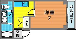 永光ビルディング 3階1Kの間取り