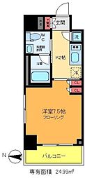 グランハイツ錦糸町 1Kの間取図画像