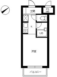 スカイコート荻窪5 ワンルームの間取図画像