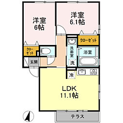 ルミエール B 1階/102