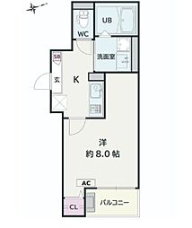 Jack kasumigasekihigashiI 1Kの間取図画像