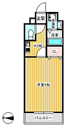 ラフィーネ西沢 1階1Kの間取り