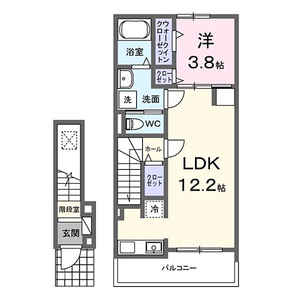 パンシオン・ガゾン 205｜神奈川県川崎市麻生区岡上２丁目(賃貸アパート1LDK・2階・42.56㎡)の写真 その2