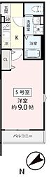 (仮称)飯山満町3丁目AP 1Kの間取図画像
