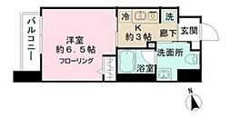 ミリアビタNo.15 1Kの間取図画像