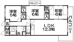 ブランカベルヴィル 3LDKの間取図画像