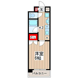 モンシェール吾妻橋 1Kの間取図画像