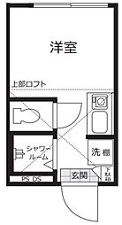 One CUBE夏目坂 1階ワンルームの間取り