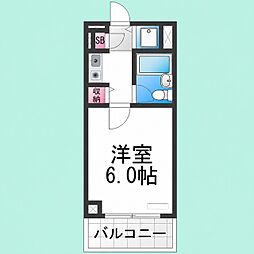 サンタフェ 1Kの間取図画像
