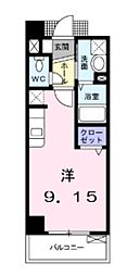 ブローテ本厚木 ワンルームの間取図画像