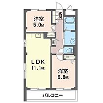 サンライズＥ 00103 ｜ 栃木県下野市文教２丁目2-5（賃貸マンション2LDK・1階・54.00㎡） その2