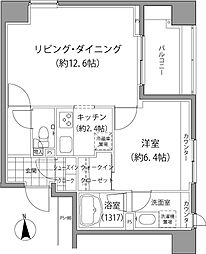 エーデル練馬 1LDKの間取図画像