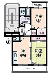 クレール18 2DKの間取図画像