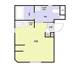 カテリーナ千住大橋 1階ワンルームの間取り