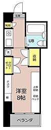 コルティーレ瑞穂 ワンルームの間取図画像