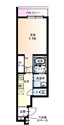 JR片町線(学研都市線) 徳庵駅 徒歩6分の賃貸アパート 3階1Kの間取り