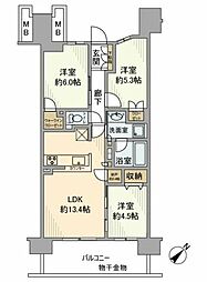 ウエリス浦和美園ノーステラス 3LDKの間取図画像