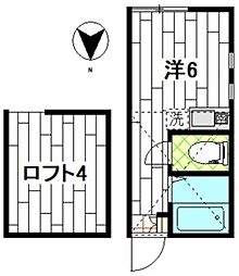 さくら川崎 ワンルームの間取図画像