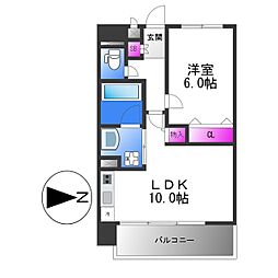 エトワールフィラント 1LDKの間取図画像