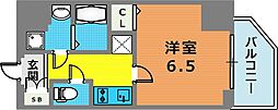 プレサンス神戸元町ミューズ 4階1Kの間取り